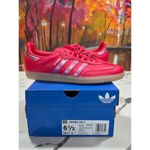 Adidas Samba OG Ruby Red Size 6.5 Youth, 7.5 Women's Junior KJ6129 Casual Shoes